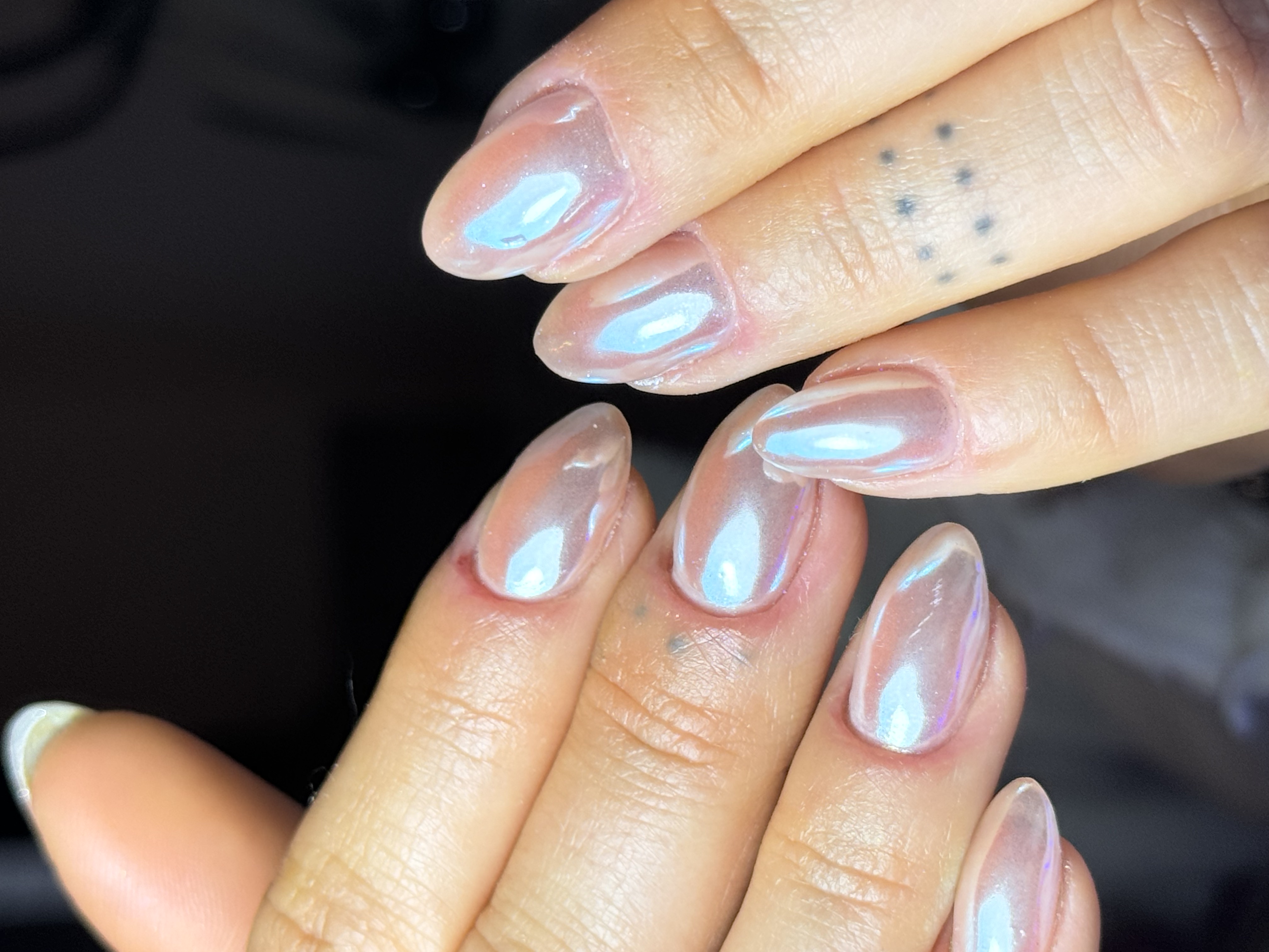 Chrome azul iridiscente